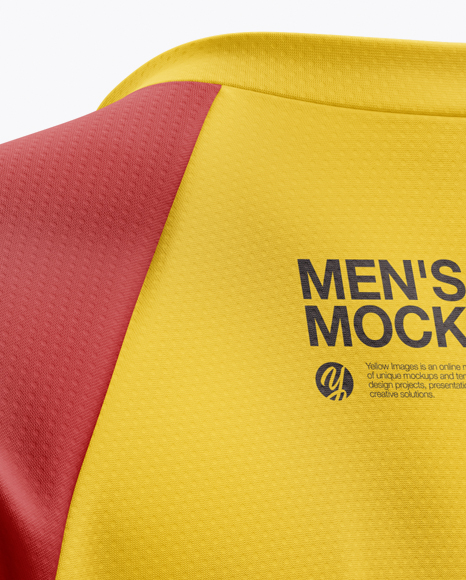 Men’s MTB Trail Jersey mockup (Back Half Side View)