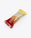 Glossy Snack Bar Mockup - Half Side View