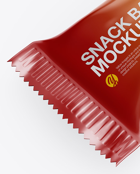 Glossy Snack Bar Mockup - Half Side View