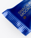 Metallic Snack Bar Mockup - Half Side View Metallic Snack Bar Mockup - Half Side View