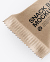 Kraft Snack Bar Mockup - Half Side View Kraft Snack Bar Mockup - Half Side View