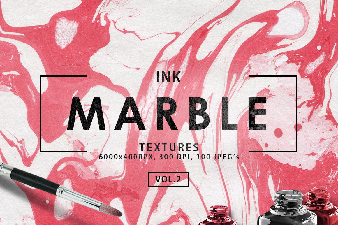 Only Ink &amp; Marble Backgrounds Bundle