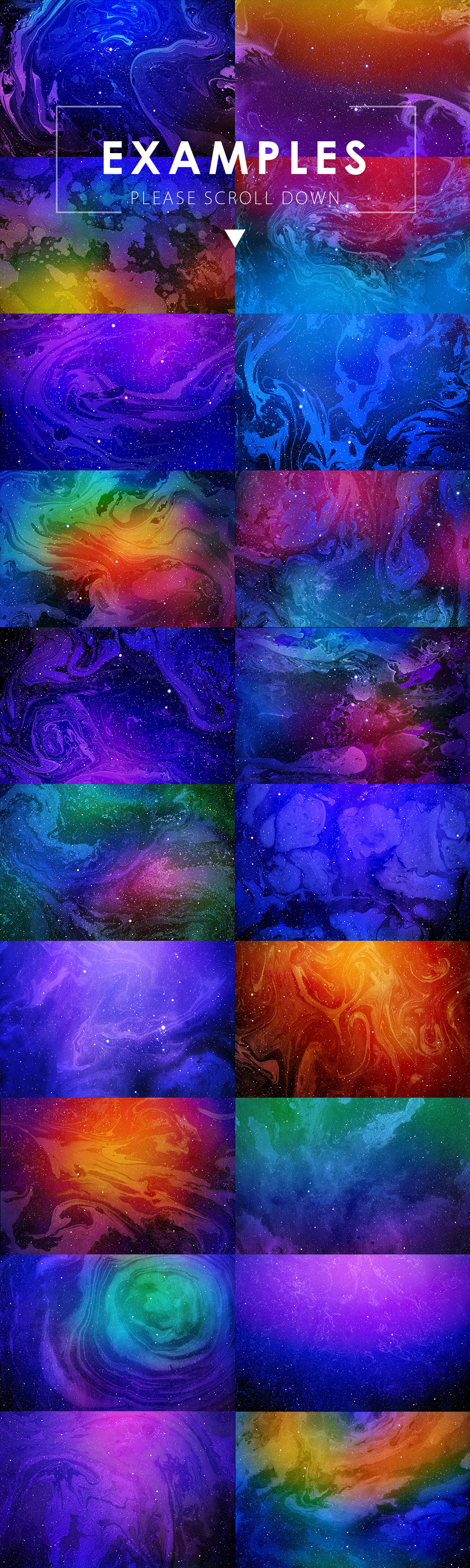 Only Ink &amp; Marble Backgrounds Bundle