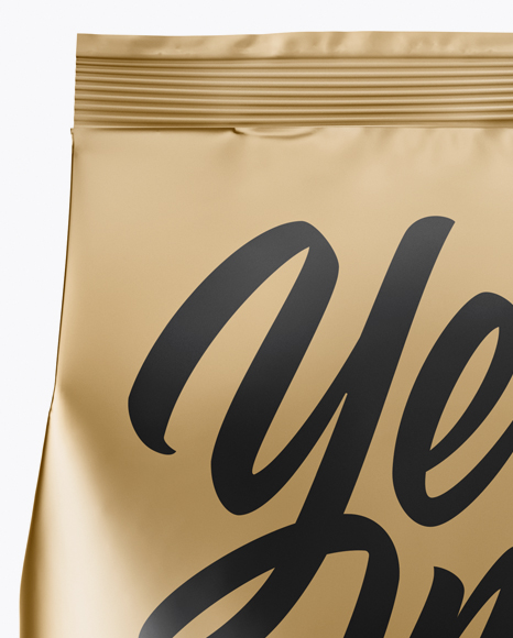 Matte Metallic Snack Package Mockup