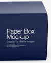 Paper Box Mockup - Front View (High-Angle Shot)