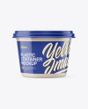 Glossy Sour Cream Cup Mockup