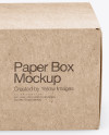 Kraft Paper Box Mockup - Front View (High-Angle Shot)