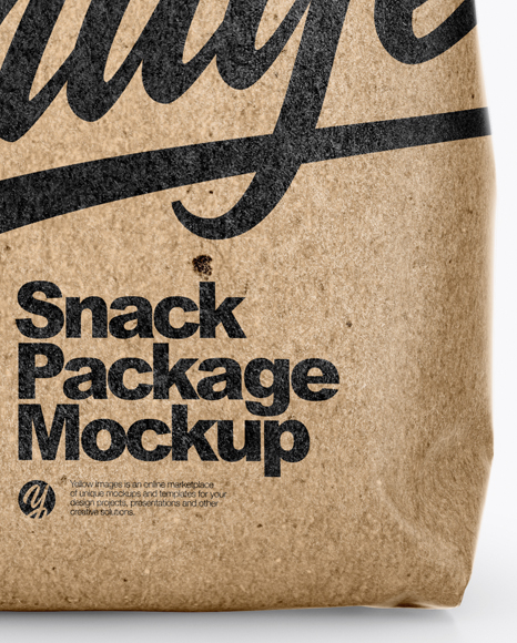 Kraft Paper Snack Package Mockup