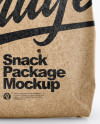 Kraft Paper Snack Package Mockup