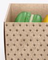 Opened Kraft Paper Box With Macarons Mockup - High-Angle Shot