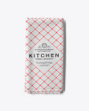 Folded Kitchen Towel Mockup - Top View