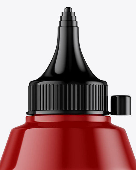 Glossy Sauce Bottle Mockup