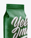 Matte Coffee Bag Mockup - Half Side View