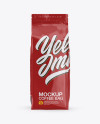 Glossy Coffee Bag Mockup - Front View