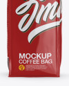 Glossy Coffee Bag Mockup - Front View