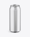 Aluminium Can With Metallic Finish Mockup - Front View (High-Angle Shot)