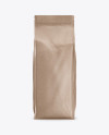 Kraft Paper Coffee Bag Mockup - Front View