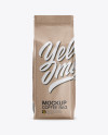 Kraft Paper Coffee Bag Mockup - Front View