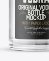 Clear Glass Vodka Bottle Mockup