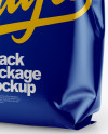 Glossy Snack Package Mockup - Half Side View