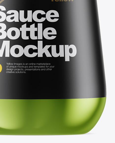 Metallic Sauce Bottle Mockup