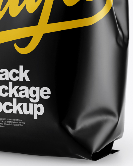 Matte Snack Package Mockup - Half Side View