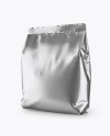 Metallic Snack Package Mockup - Half Side View