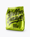 Metallic Snack Package Mockup - Half Side View