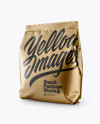 Matte Metallic Snack Package Mockup - Half Side View