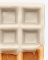 Chocolate Glazed Belgian Waffle Mockup