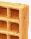 Belgian Waffle On Stick Mockup - Half Side View (High Angle Shot)