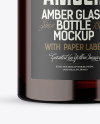 Amber Glass Bottle Mockup