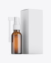 Amber Spray Bottle W/ Matte Paper Box Mockup Amber Spray Bottle W/ Matte Paper Box Mockup