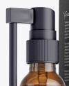 Amber Spray Bottle W/ Matte Paper Box Mockup Amber Spray Bottle W/ Matte Paper Box Mockup