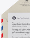 Opened Kraft Envelope W/ Paper Mockup