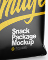 Matte Snack Package Mockup - Half Side View