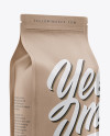 Kraft Coffee Bag Mockup - Half Side View