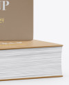 Textured Leather Covered Books Mockup