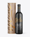 Ceramic Wine Bottle and Tube Mockup