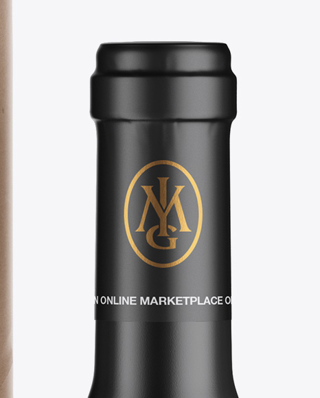 Ceramic Wine Bottle and Tube Mockup