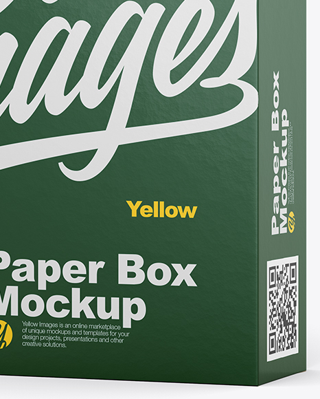 16oz Box Mockup - Half Side View