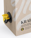 Bag In A Kraft Box With Dispenser Mockup - Half Side View