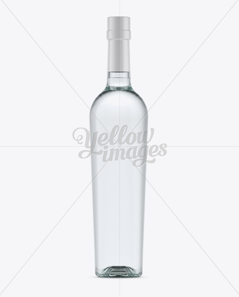 Glass Bottle for Vodka Mockup - Front View