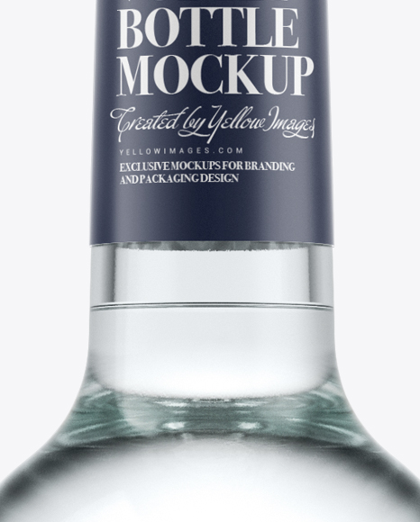 Glass Bottle for Vodka Mockup - Front View