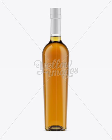 Glass Bottle for Whiskey Mockup - Front View