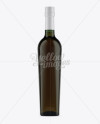 Green Glass Whiskey Bottle Mockup - Front View