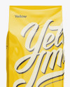 2,5 kg Glossy Coffee Bag With Valve Mockup - Front View