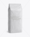 2,5 kg Coffee Bag With Valve Mockup - Half-Turned View