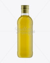 500ml Flint Glass Olive Oil Bottle Mockup
