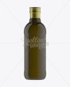 500ml Antique Green Olive Oil Bottle Mockup